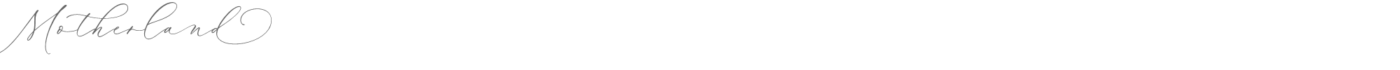 Sample characters Motherland Font